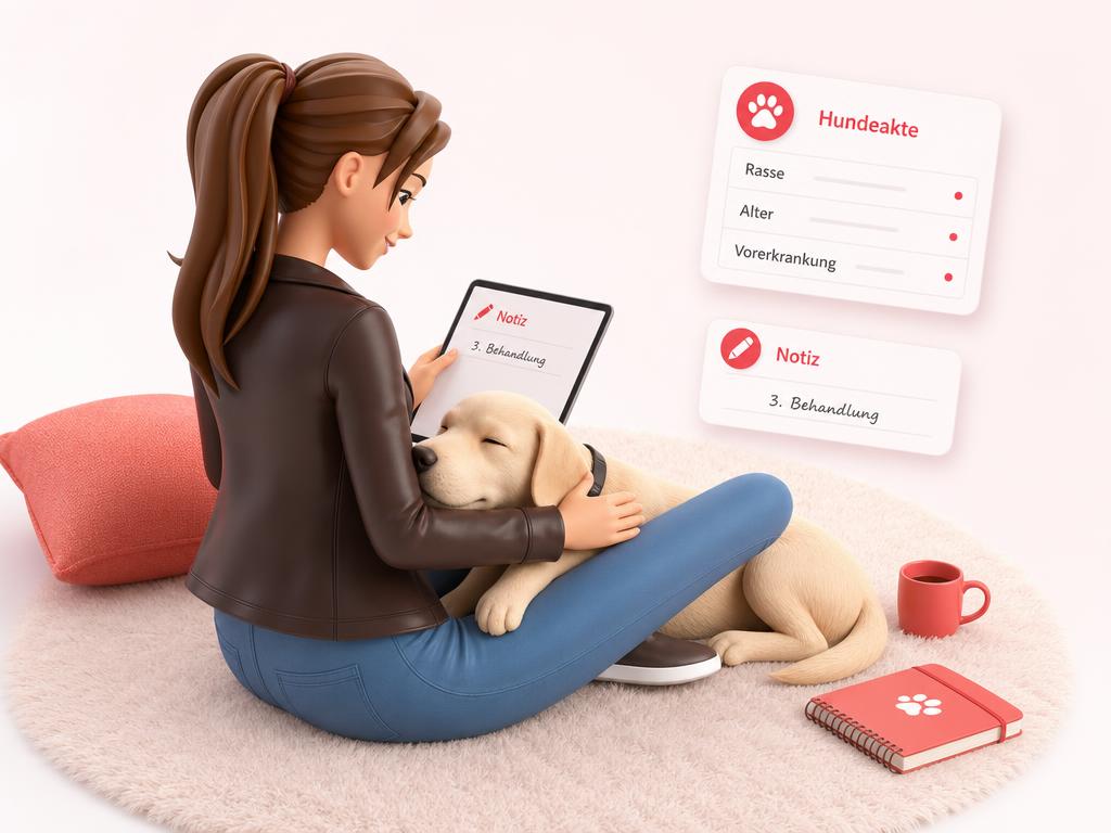 Jeder Behandlungsverlauf in der Hundeakte