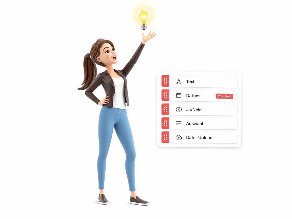 Felder zusammenklicken, fertig